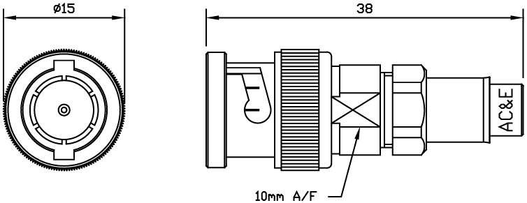 B04008060 Mini Balun Line Drawing