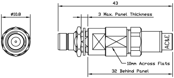 B04048060 Mini Balun Line Drawing