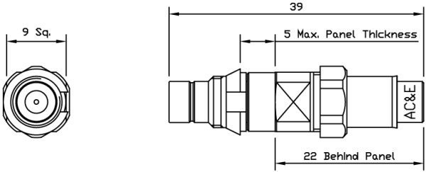 B04049060 Mini Balun Line Drawing