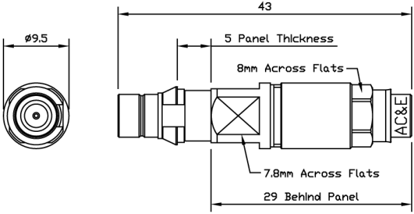 B04052070 Mini Balun Line Drawing