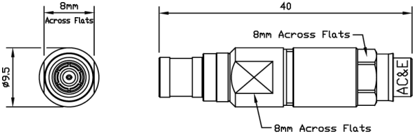 B04078070 Mini Balun Line Drawing