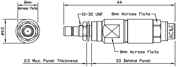 B04083070 Mini Balun Line Drawing