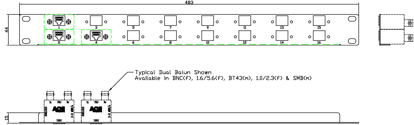 M00HRJ16 Line Drawing