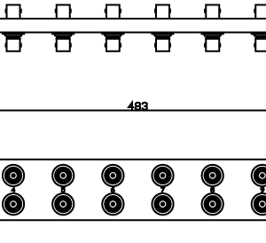 PATCH PANEL 1RU BNC P00LF24