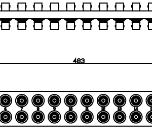 PATCH PANEL 1RU BNC P00LF40