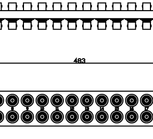 PATCH PANEL 1RU BNC P00LF48