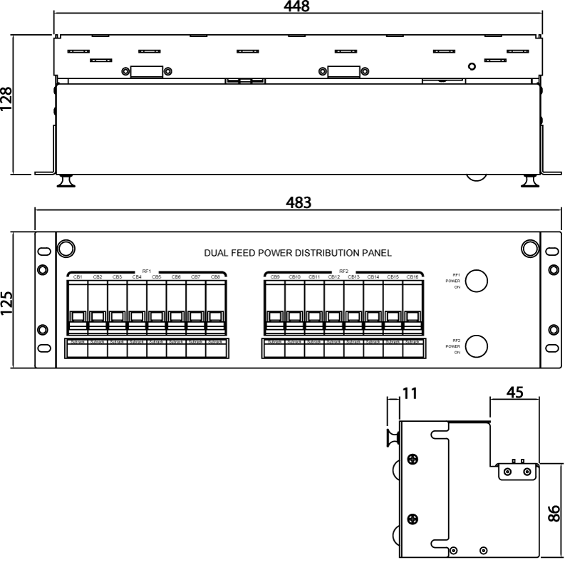 IPDU D21 and D31 Line Drawing