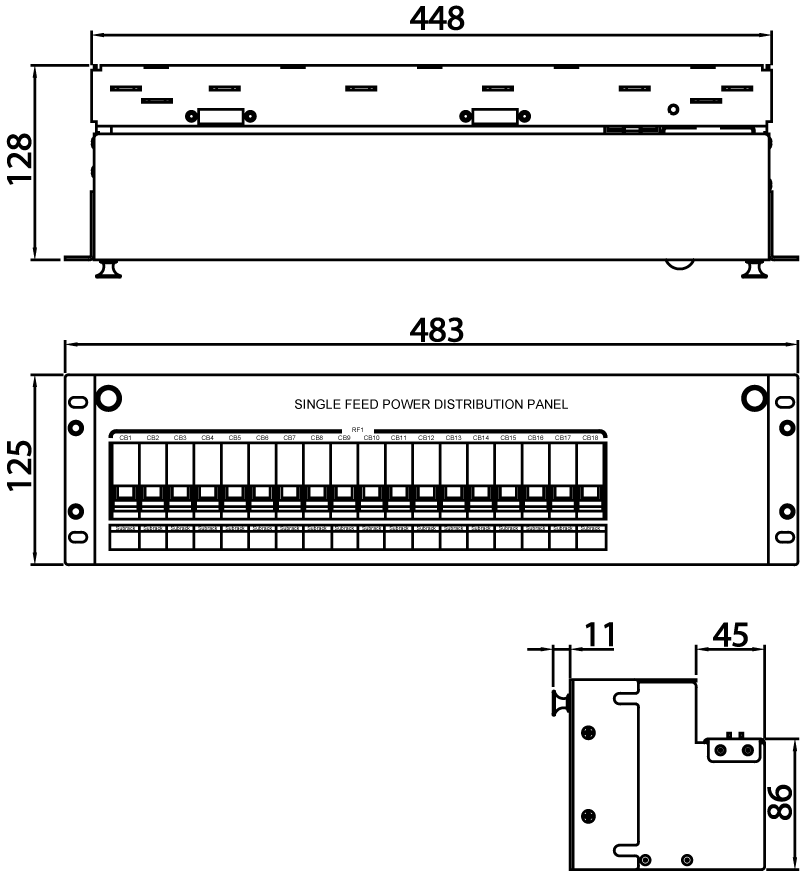 IPDU DS1 Line Drawing